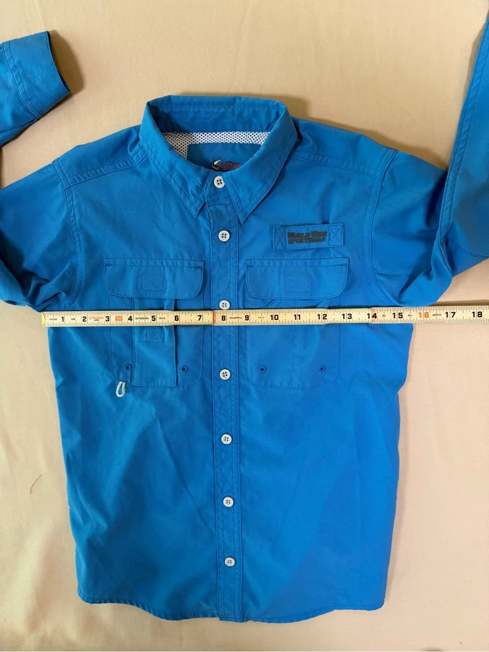 Bass Pro Shops Worldwide Sportsman Boys Angler Long Sleeve Button Up Shirt Small